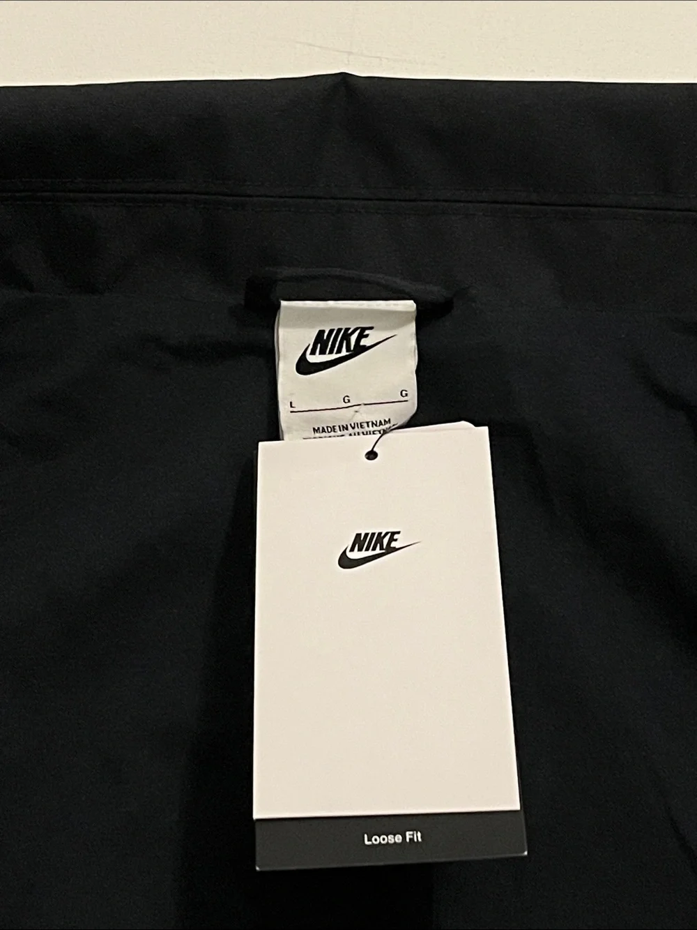 Nike Coaches Jacket Men's L Black Snap Button Up Wind Breaker FD7843 NWT